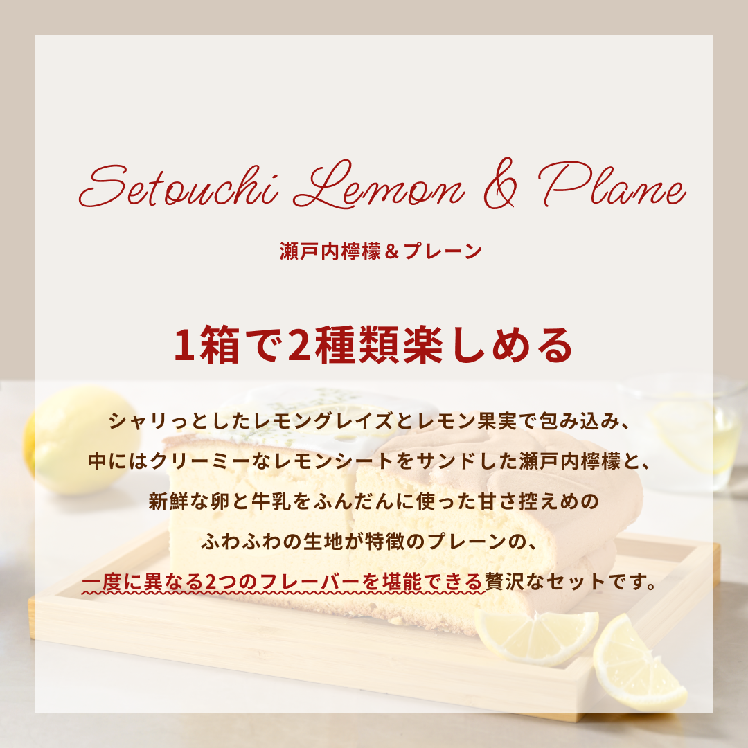【5月限定】瀬戸内檸檬カステラハーフ&プレーンハーフ
