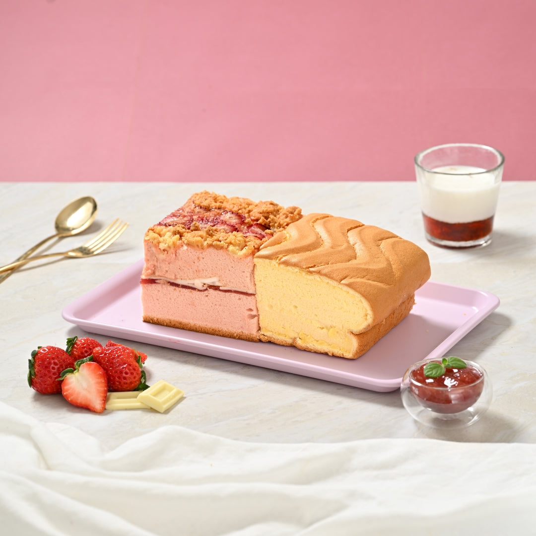 【期間限定】ご褒美いちごの練乳カステラハーフ&プレーンハーフ